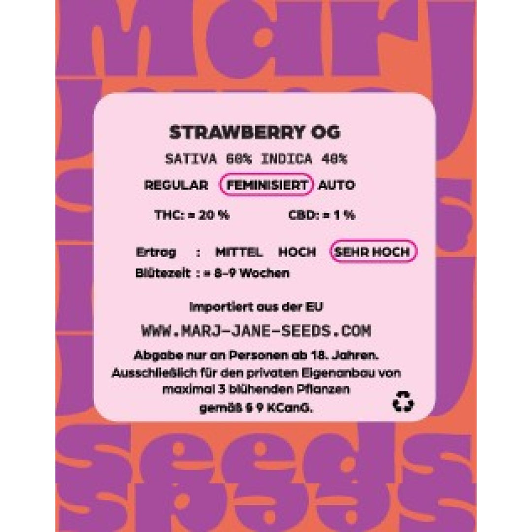 Marj Jane Strawberry OG Fem. 3St.