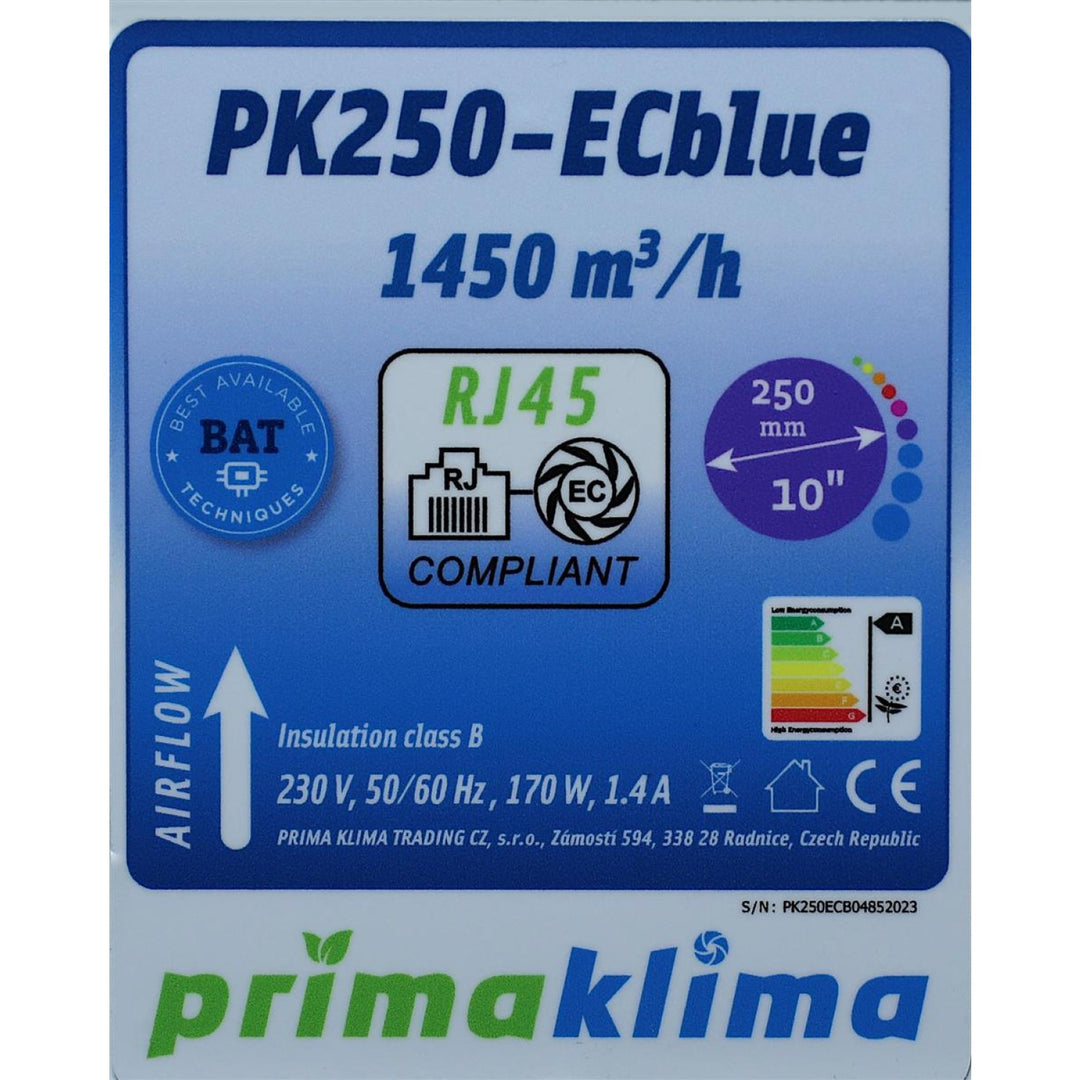 Prima Klima PK250ECblue 1450 m³/h RJ45