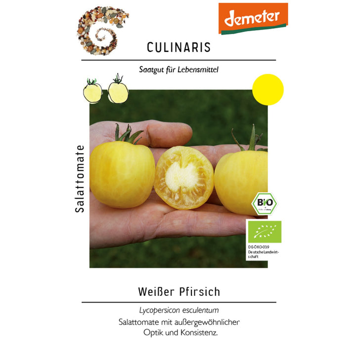 Salattomate Weißer Pfirsich
